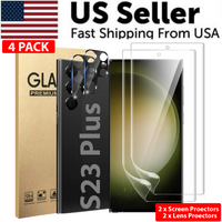 Thumbnail for Tempered Glass Screen Protector Lens Hydrogel For Samsung S23 S22 Ultra Plus USA
