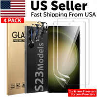 Thumbnail for Tempered Glass Screen Protector Lens Hydrogel For Samsung S23 S22 Ultra Plus USA