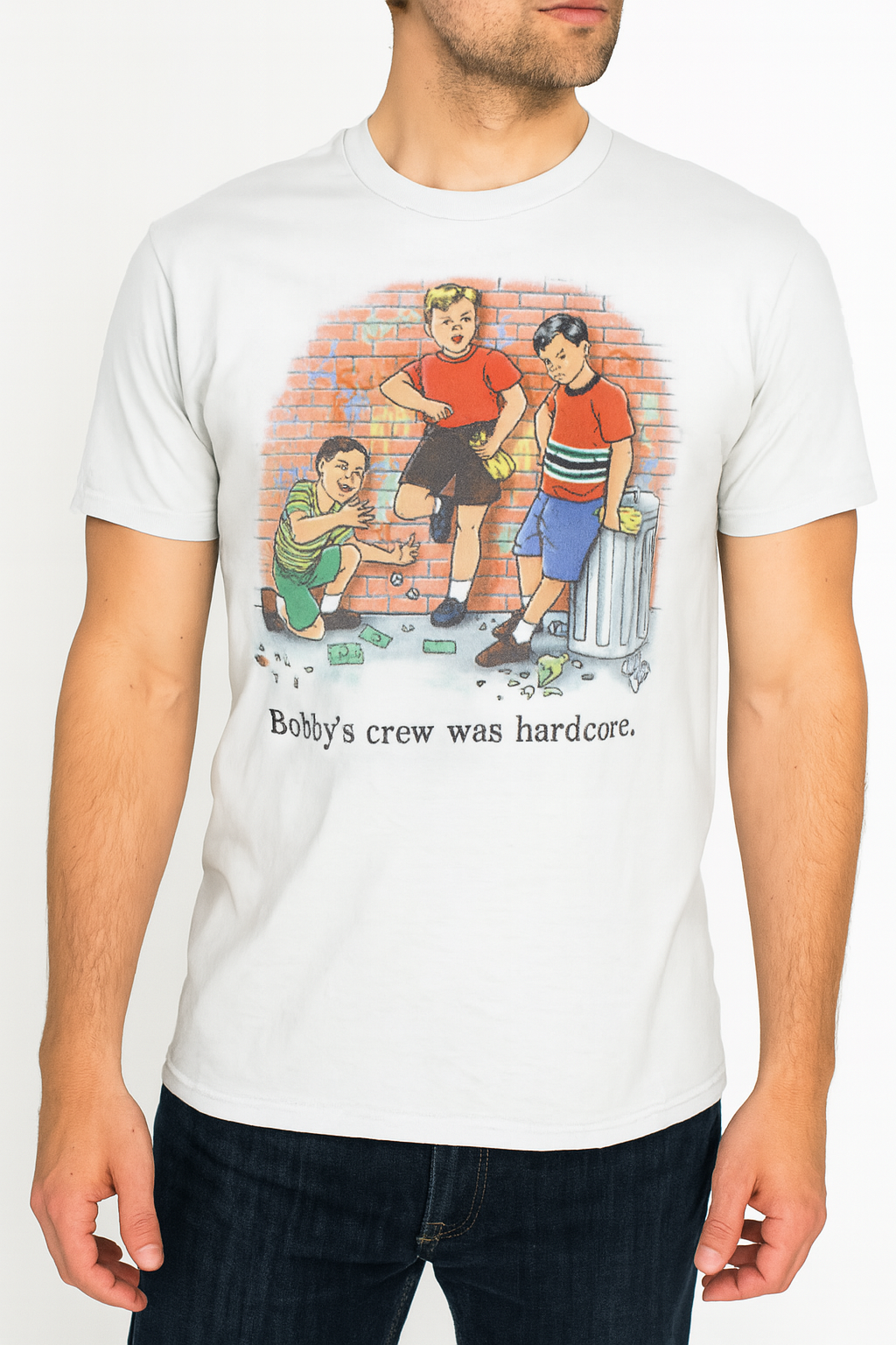 Childhood Bobby's Crew Was Hardcore White Tshirt