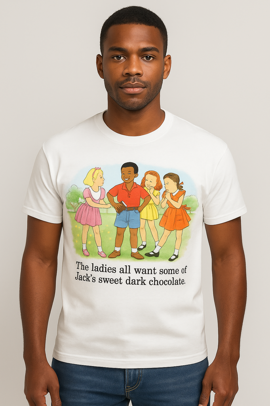 Childhood The Ladies All Want Some of Jack's Sweet Dark Chocolate White Tshirt