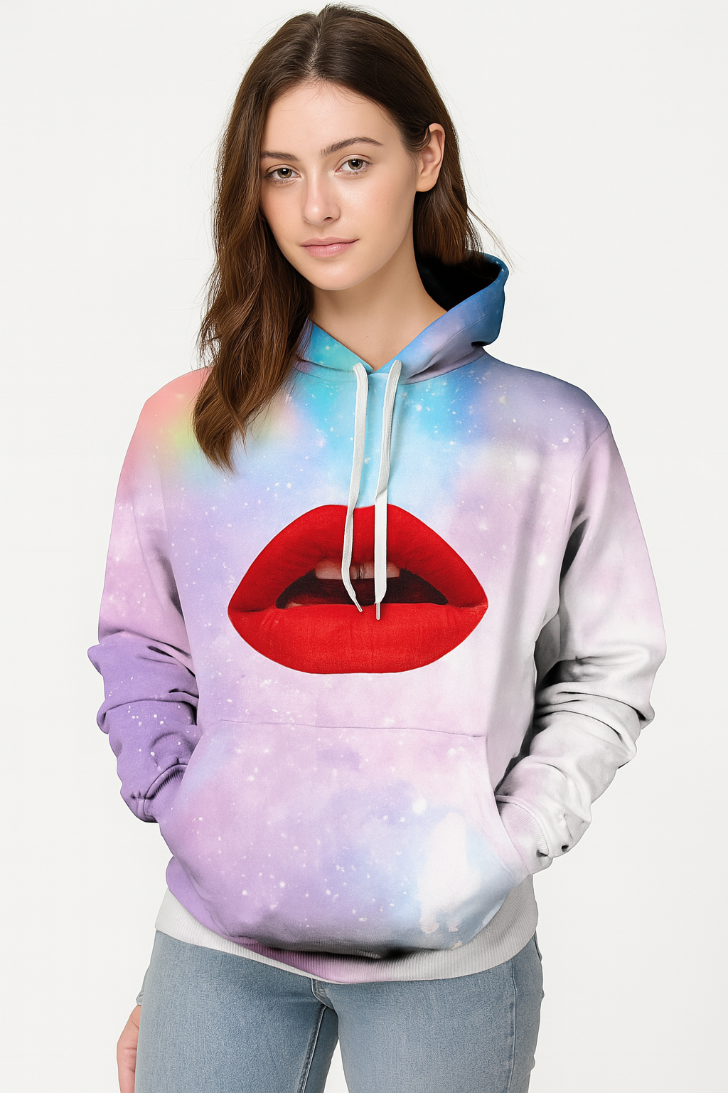 Hot Lips Allover 3D Print Hoodie