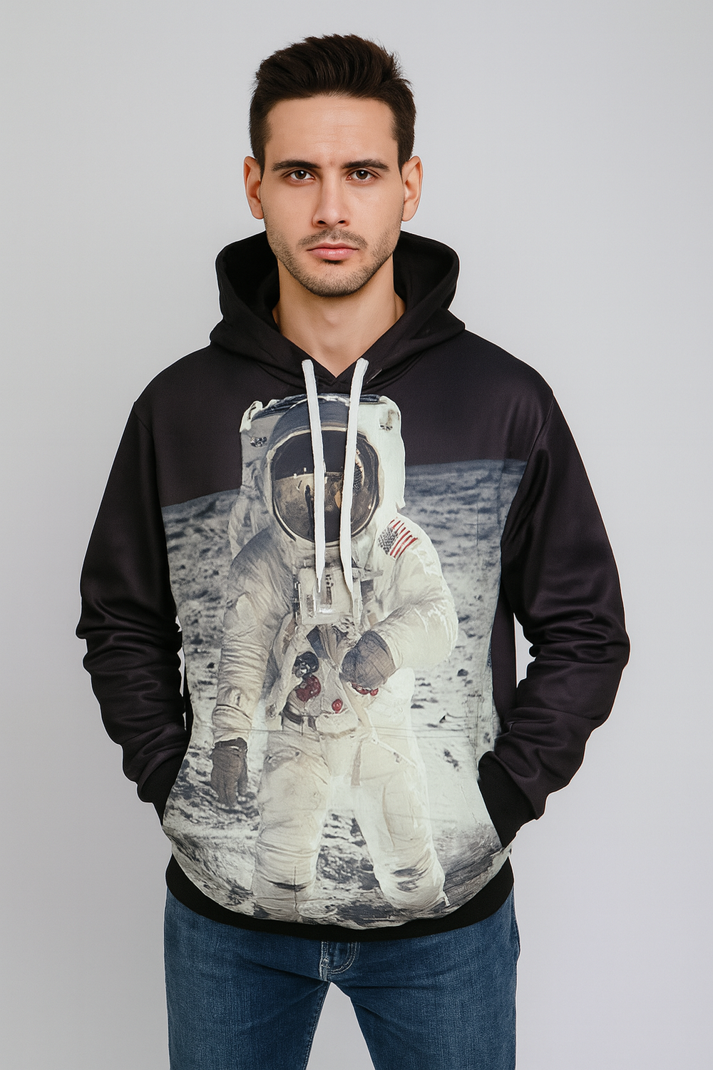 Apollo Lunar Landing Photo Allover 3D Print Hoodie