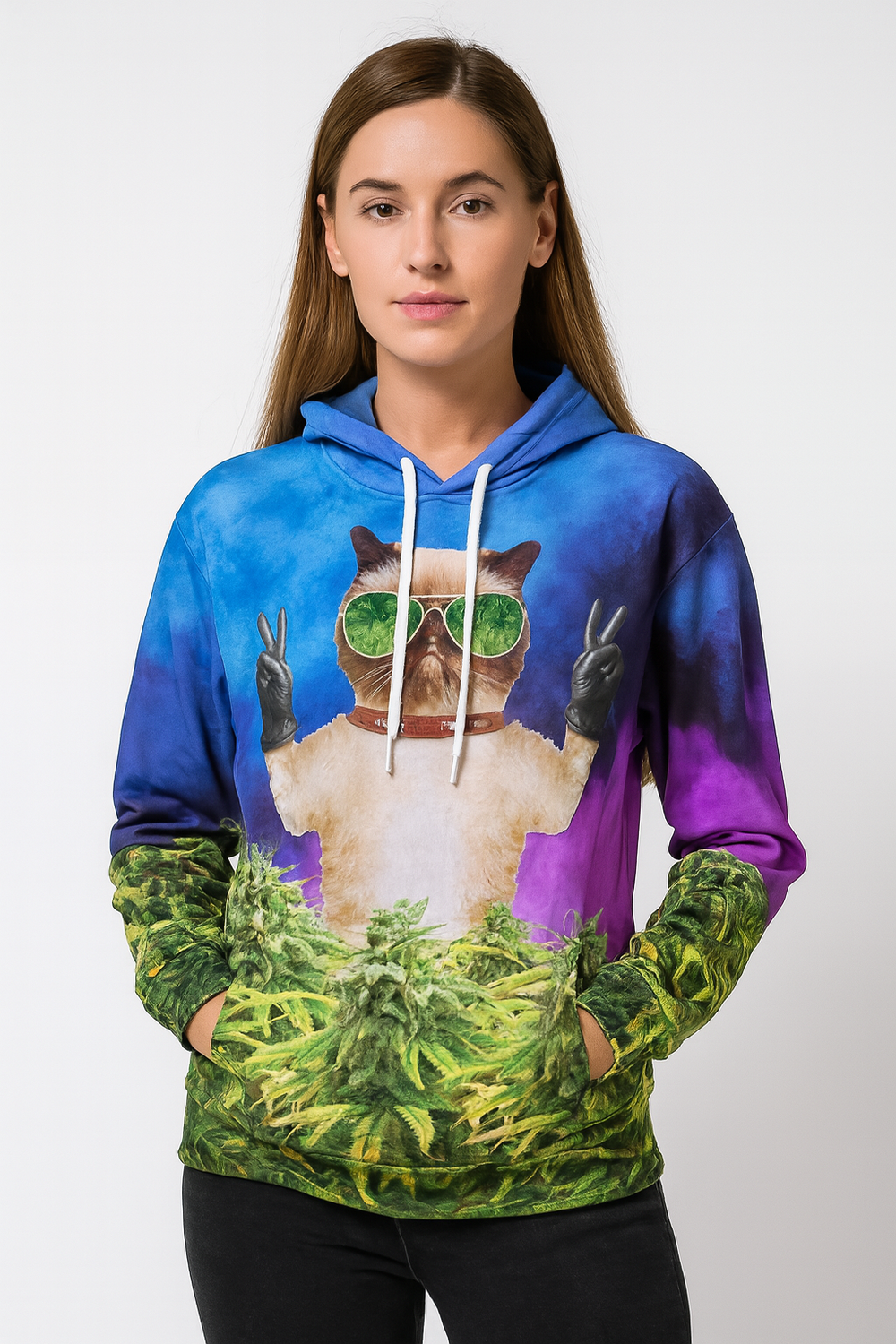 Cat Bud Grower Allover 3D Print Hoodie