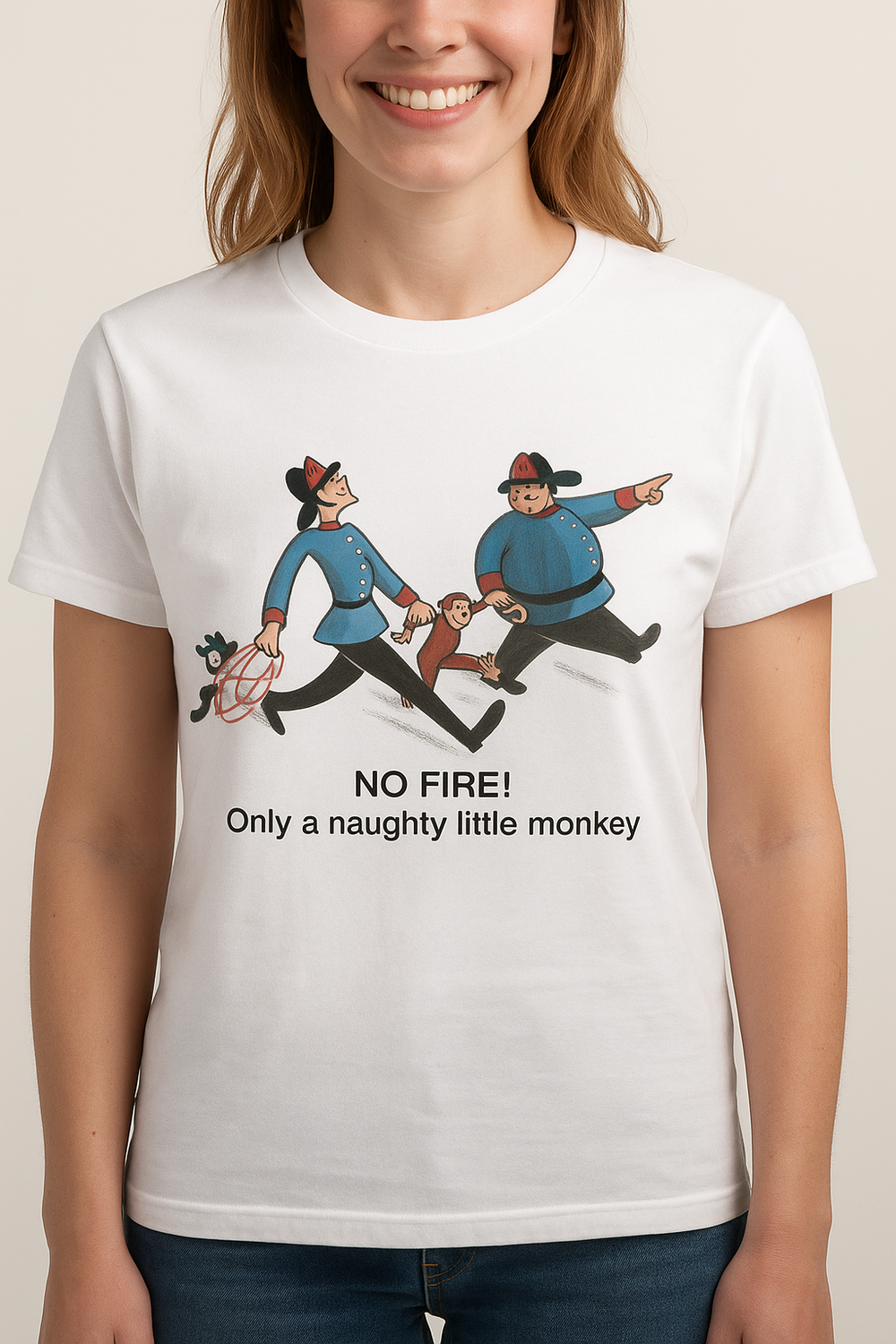 Curious George Fireman Tshirt