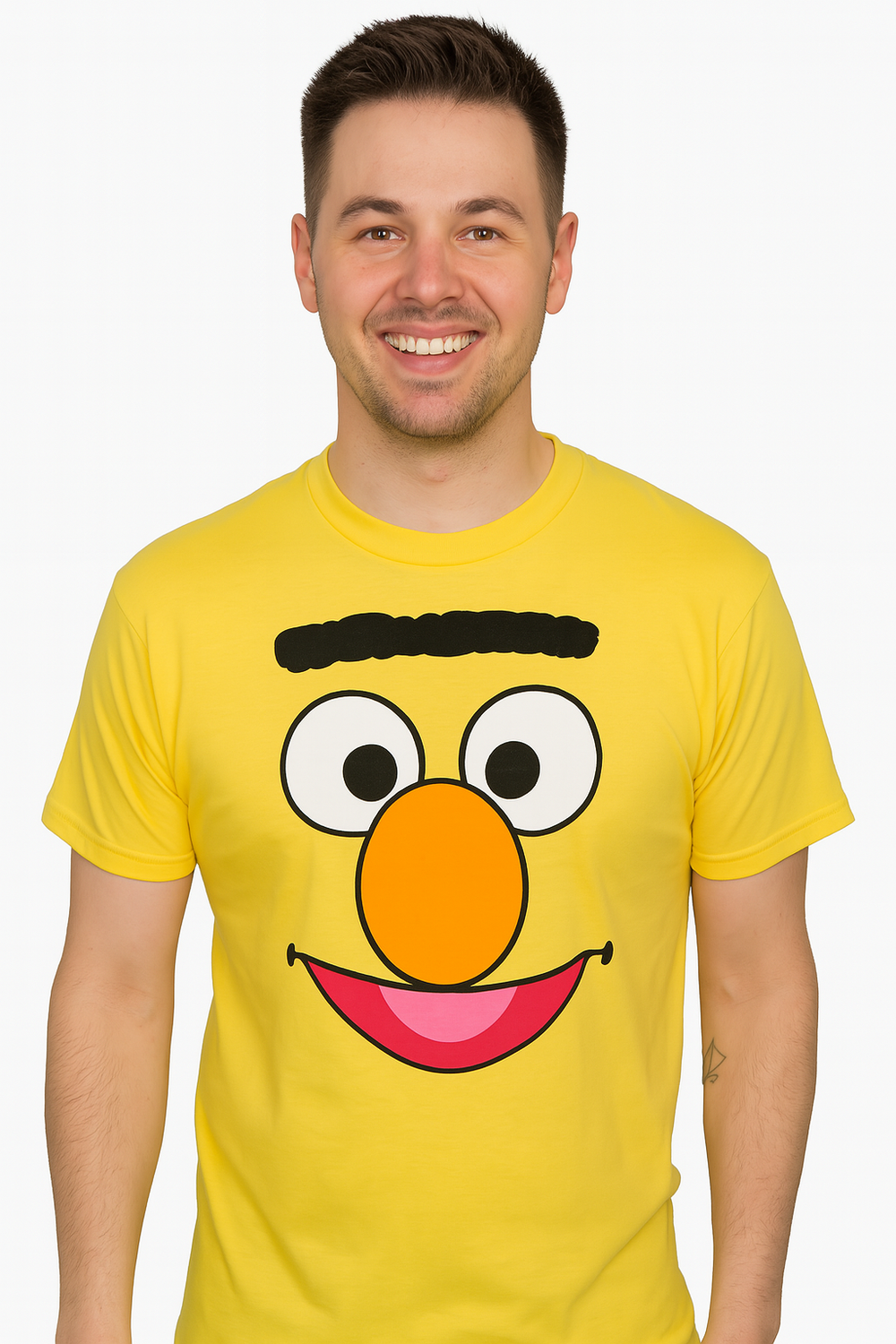 Sesame Street Bert Face T-Shirt Yellow Bert Tshirt