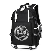 Thumbnail for U.S. Veteran Service Badge backpack in Black, front view