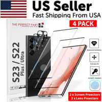 Thumbnail for Tempered Glass Screen Protector Lens Hydrogel For Samsung S23 S22 Ultra Plus USA