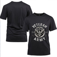 Thumbnail for U.S. Army Veteran Eagle Crest t-shirt in Black, alternate view