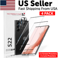 Thumbnail for Tempered Glass Screen Protector Lens Hydrogel For Samsung S23 S22 Ultra Plus USA