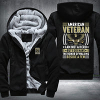 Thumbnail for American Veteran I Am Not a Hero fleece jacket in Black, product view