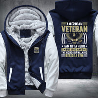 Thumbnail for American Veteran I Am Not a Hero fleece jacket in Blue White, product view