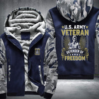 Thumbnail for U.S. Army Veteran Defender of Freedom fleece jacket in Blue Camo, product view