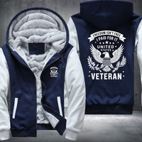 Thumbnail for Freedom Isn't Free U.S. Veteran fleece jacket in Blue White, product view