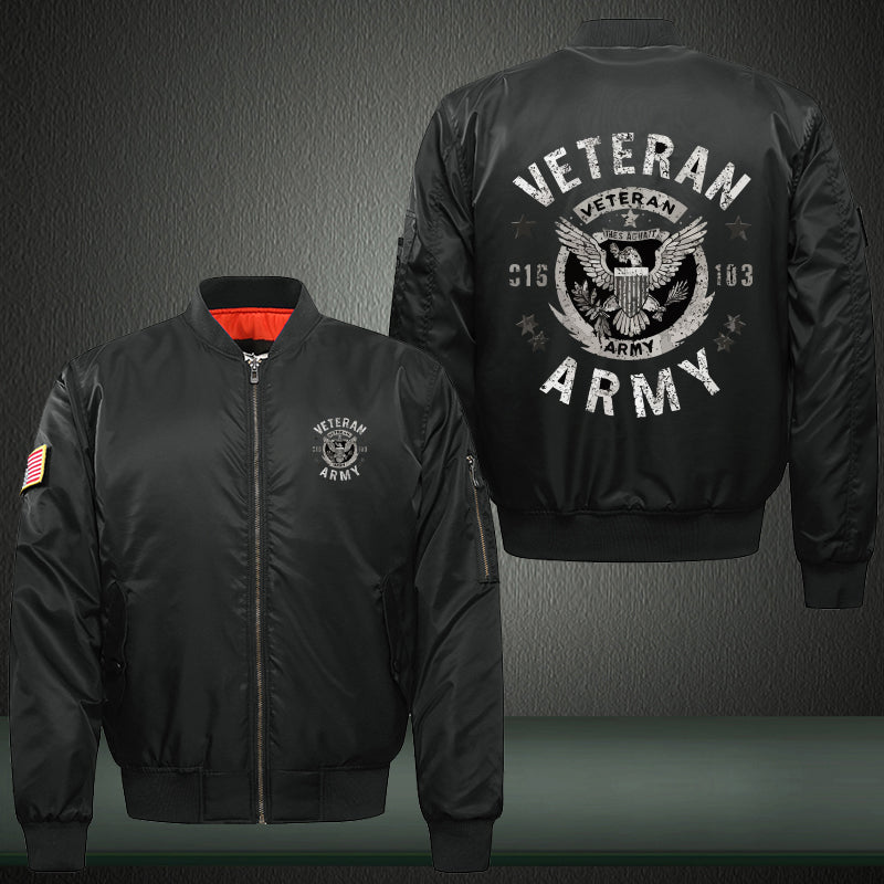 U.S. Army Veteran Eagle Crest jacket in Black, product view
