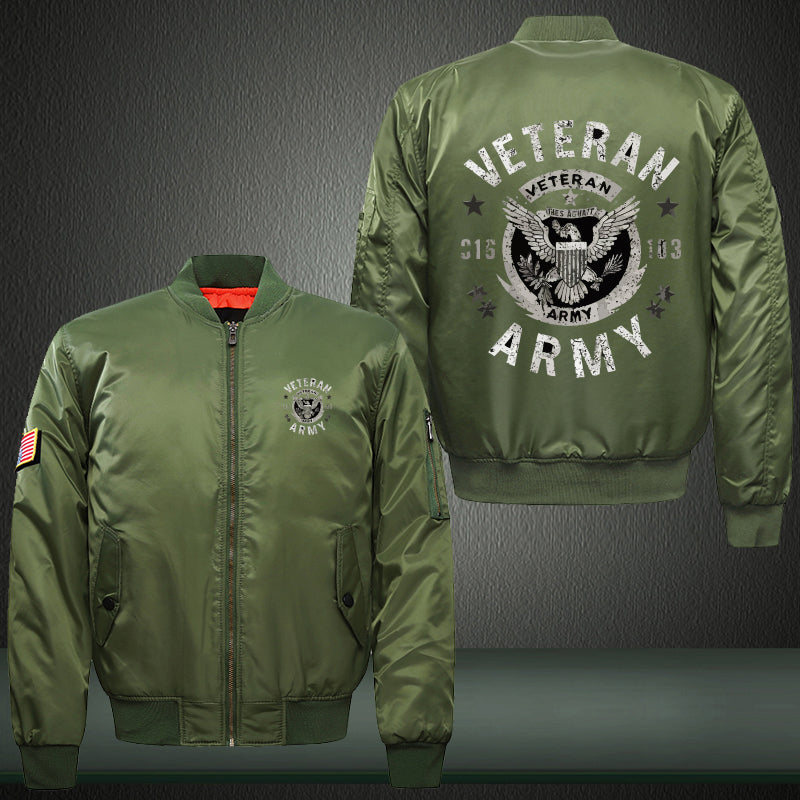 U.S. Army Veteran Eagle Crest jacket in Green, product view