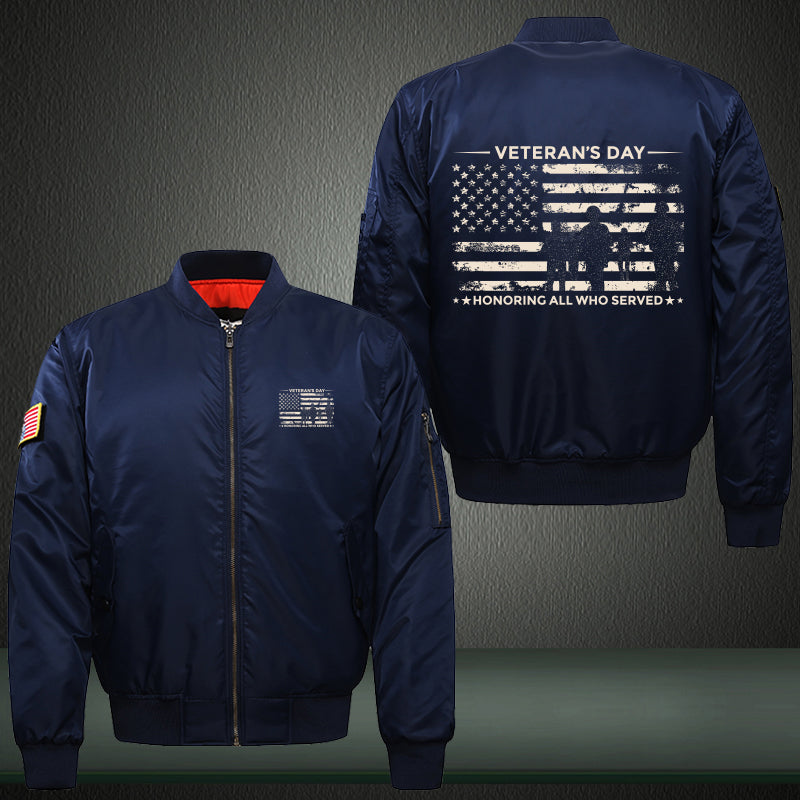 Veterans Day Honoring All Who Served jacket in Blue, product view