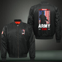 Thumbnail for Proud Army Son American Flag jacket in Black, product view