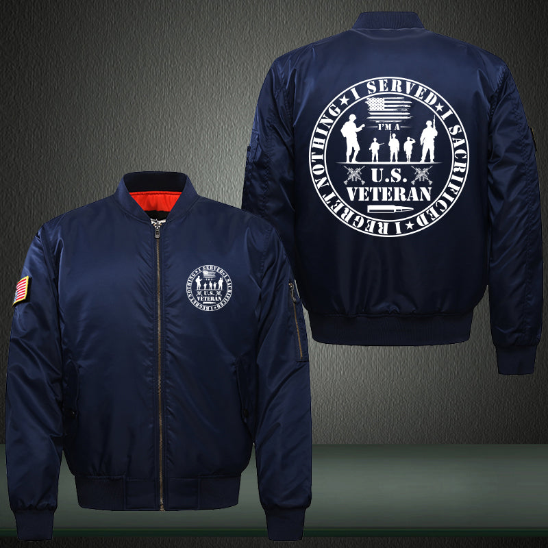 U.S. Veteran Service Badge jacket in Blue, product view
