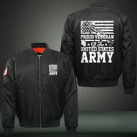 Thumbnail for Proud U.S. Army Veteran Flag jacket in Black, product view