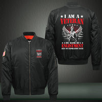 Thumbnail for I Am a Veteran Enlistment Eagle jacket in Black, product view