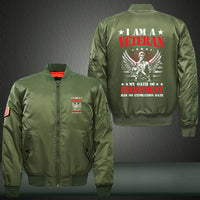 Thumbnail for I Am a Veteran Enlistment Eagle jacket in Green, product view