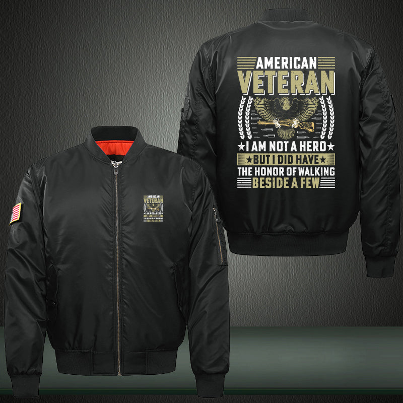 American Veteran I Am Not a Hero jacket in Black, product view