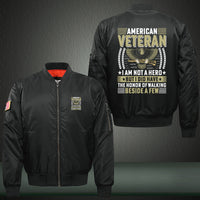 Thumbnail for American Veteran I Am Not a Hero jacket in Black, product view