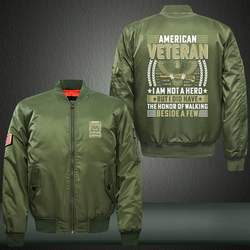 American Veteran I Am Not a Hero jacket in Green, product view