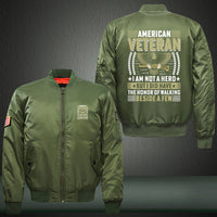 Thumbnail for American Veteran I Am Not a Hero jacket in Green, product view