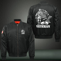 Thumbnail for American Flag U.S. Veteran jacket in Black, product view
