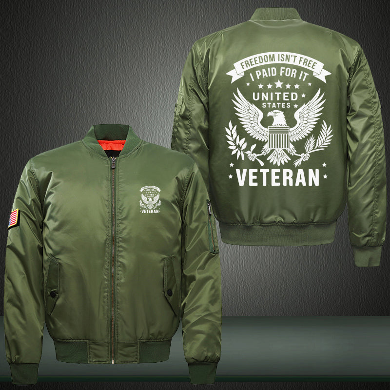 Freedom Isn't Free U.S. Veteran jacket in Green, product view