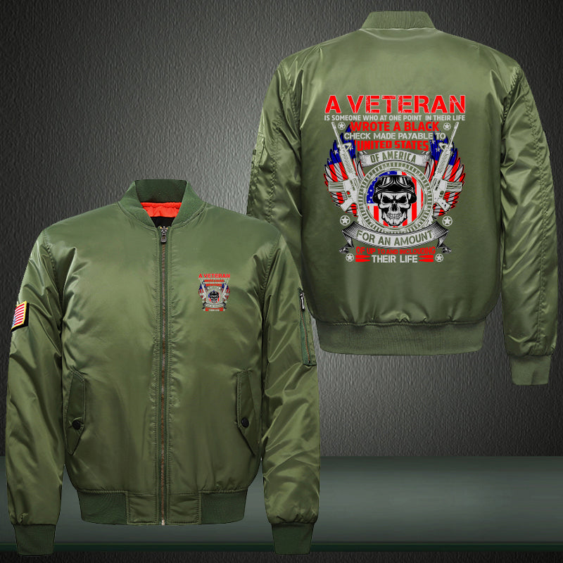 A Veteran Wrote a Blank Check jacket in Green, product view