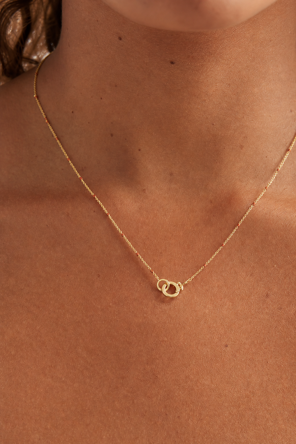 Necklece, close-up detail product photograph