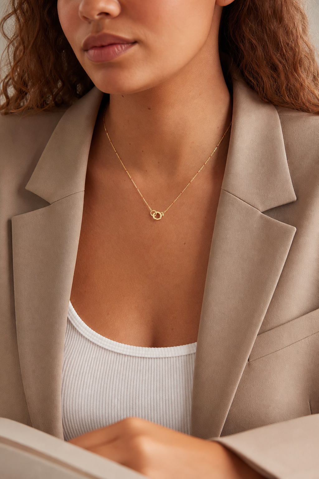 Necklece, close-up detail product photograph