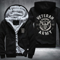 Thumbnail for U.S. Army Veteran Eagle Crest fleece jacket in Black, product view