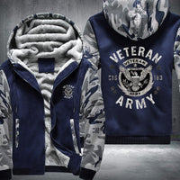 Thumbnail for U.S. Army Veteran Eagle Crest fleece jacket in Blue Camo, product view