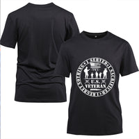 Thumbnail for U.S. Veteran Service Badge t-shirt in Black, alternate view