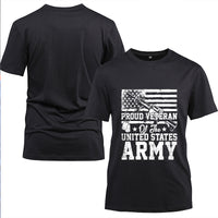 Thumbnail for Proud U.S. Army Veteran Flag t-shirt in Black, alternate view