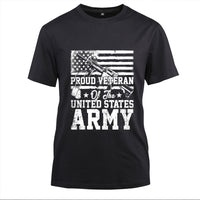 Thumbnail for Proud U.S. Army Veteran Flag t-shirt in Black, front view