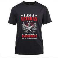 Thumbnail for I Am a Veteran Enlistment Eagle t-shirt in Black, front view