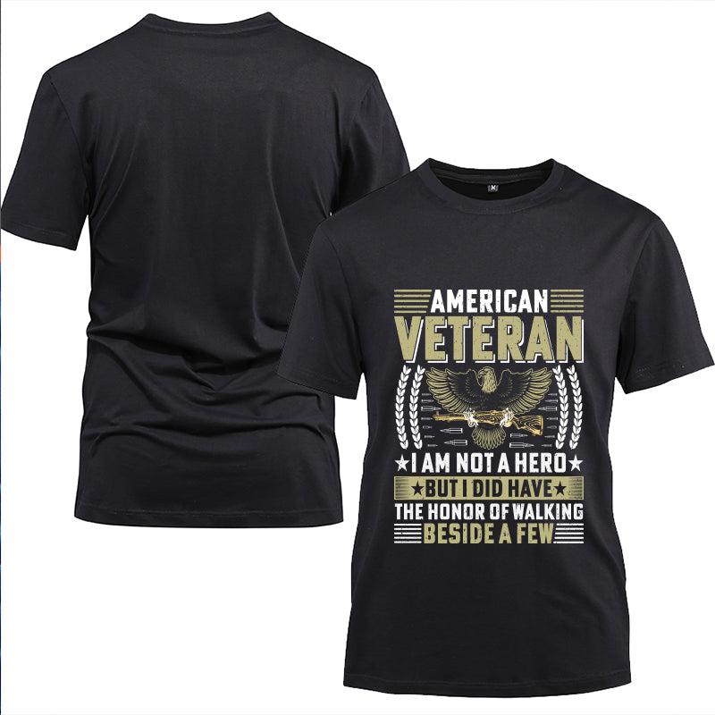American Veteran I Am Not a Hero t-shirt in Black, alternate view