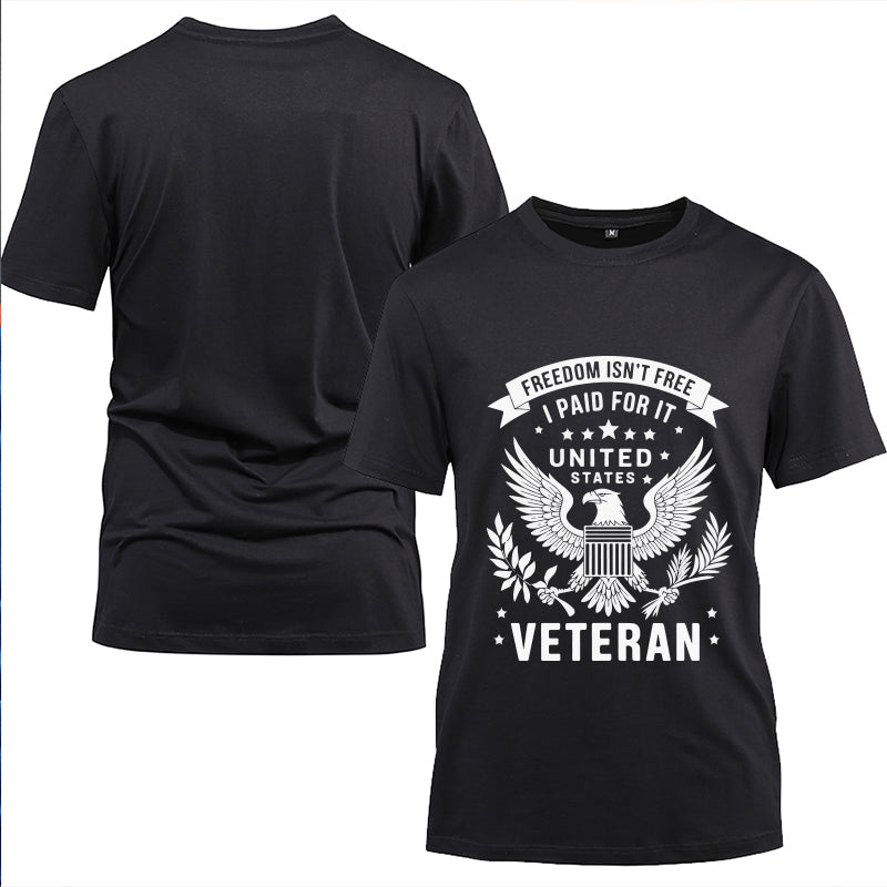 Freedom Isn't Free U.S. Veteran t-shirt in Black, alternate view