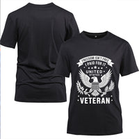 Thumbnail for Freedom Isn't Free U.S. Veteran t-shirt in Black, alternate view