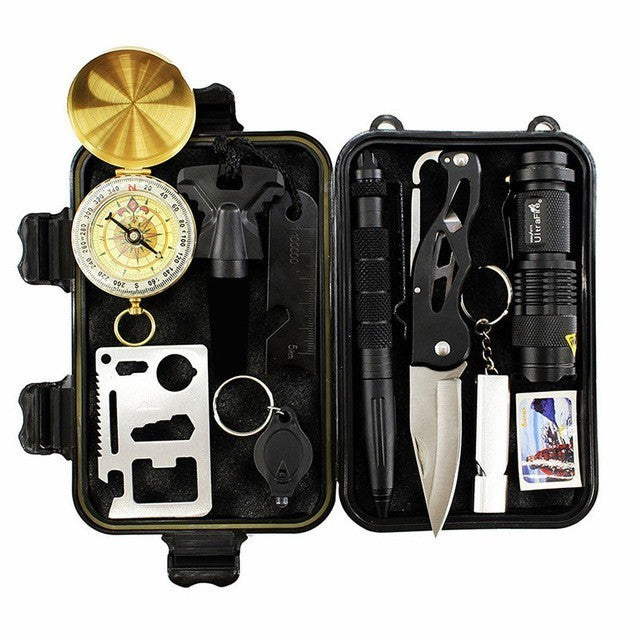 10 In 1 Emergency Survival Gear Outdoor Camping Hiking Survival Tools
