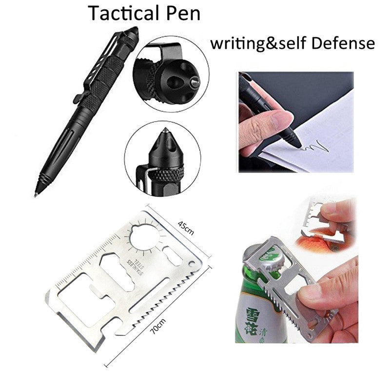 10 In 1 Emergency Survival Gear Outdoor Camping Hiking Survival Tools