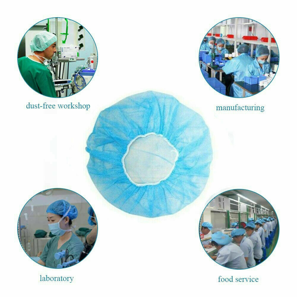 Disposable Medical Bouffant Hair Caps Surgical Bonnets