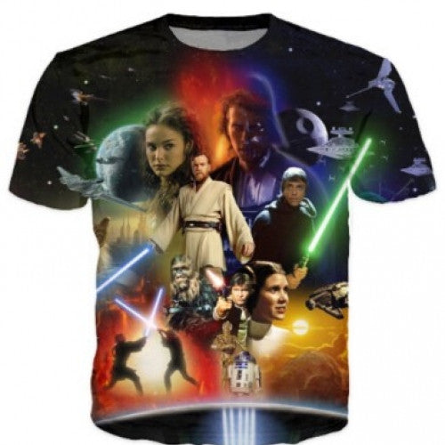 Anakin Skywalker 3D tshirt O Neck T-Shirt Tops Tees Shirt Women/men T Shirts Star Wars Lightsaber - TshirtNow.net