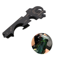 Thumbnail for 8 In 1 Outdoor Camping Hiking Rescue Stainless Steel Keychain Key Ring Multifunction Survival Tool