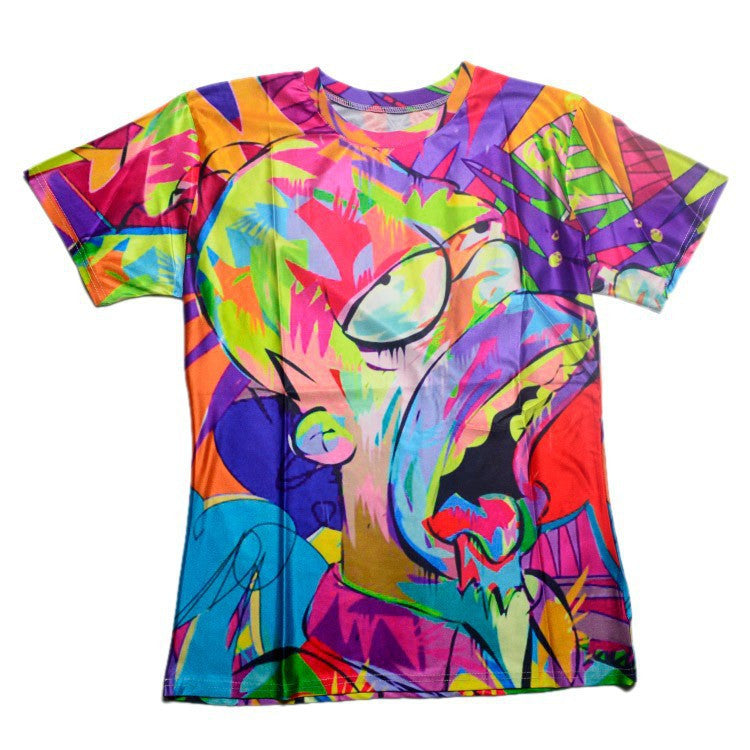 The Simpsons Homer Simpson Colorful Allover Print Tshirt - TshirtNow.net - 1