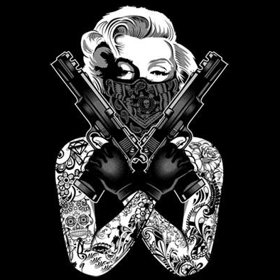 Marilyn Monroe Gangsta Pose Tshirt - TshirtNow.net - 2